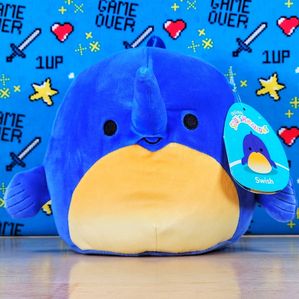 Squishmallow Swish the Swordfish 7" UltraSoft Stuffed Sealife Squad Toy Plush